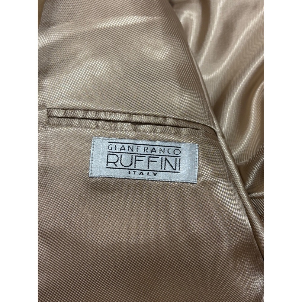 Gianfranco Ruffini Blazer Mens 46R Brown‎ Comfort Stretch Faux Suede Sport Coat - Picture 6 of 9